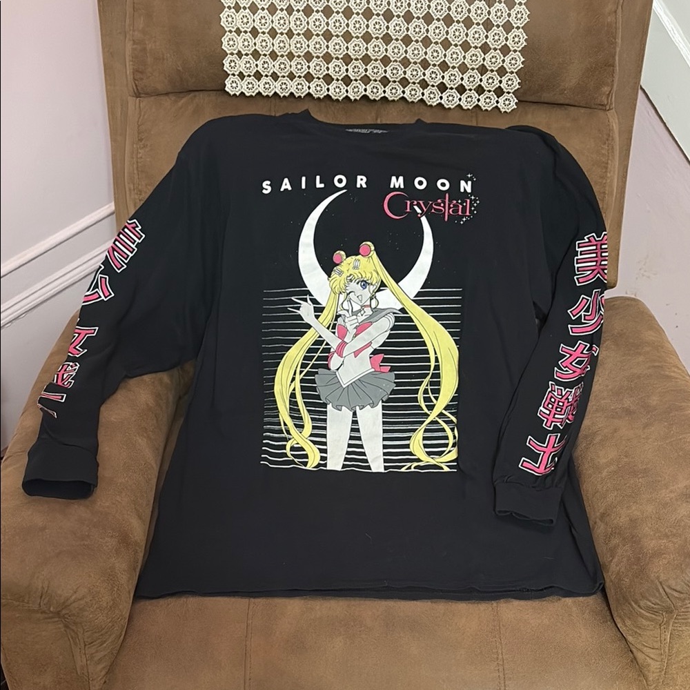 Sailor Moon Crystal Black Long Sleeve Shirt